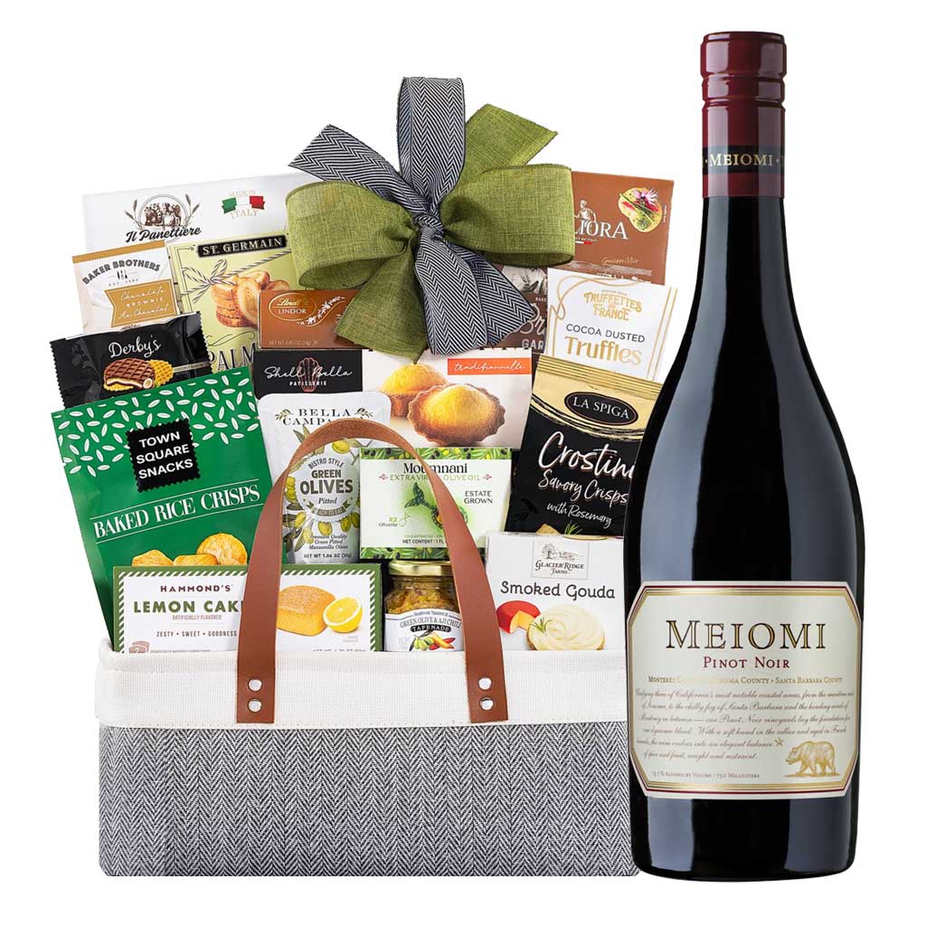 Meiomi Pinot Noir with Gourmet Delight Gift Basket